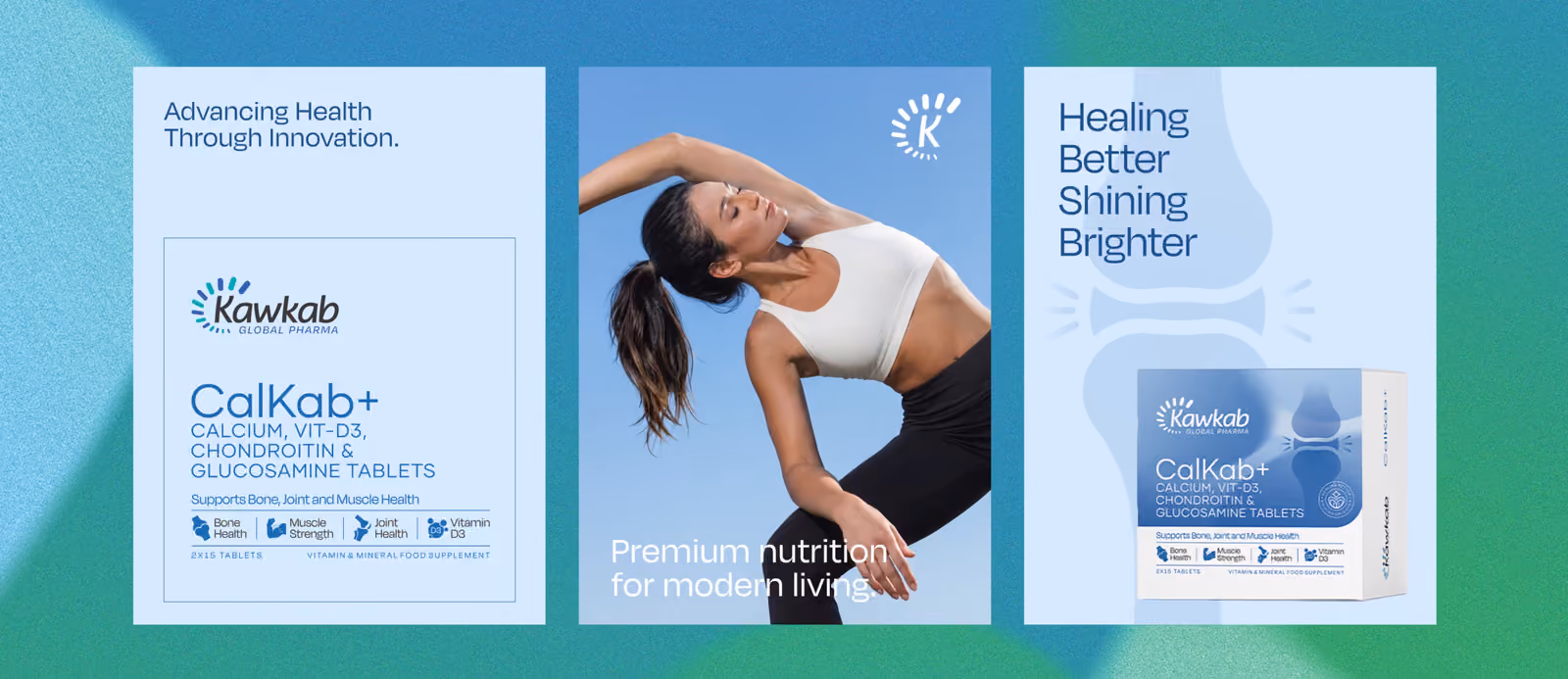 Three-slide social media carousel template